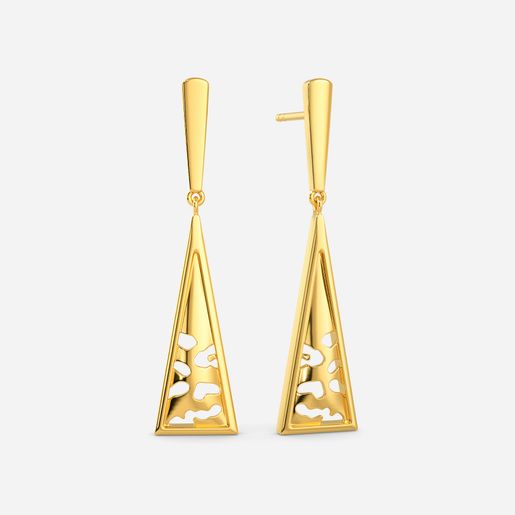 Ferocious Kitty Gold Earrings