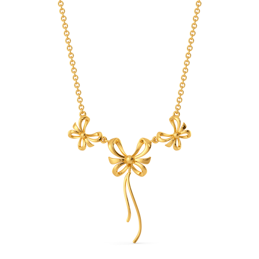 Dripping Ribbons Gold Necklaces