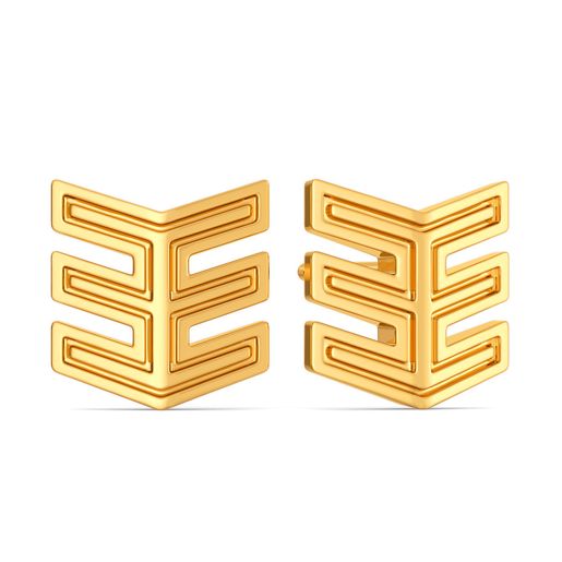 Casual Cuts Gold Earrings
