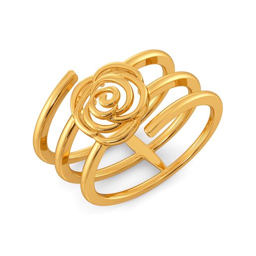 Blazing Blossom Gold Rings