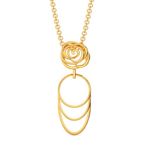 Blazing Blossom Gold Pendants
