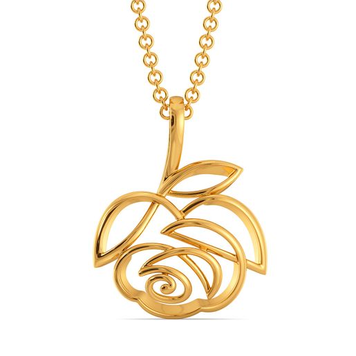 Rose Blossoms Gold Pendants