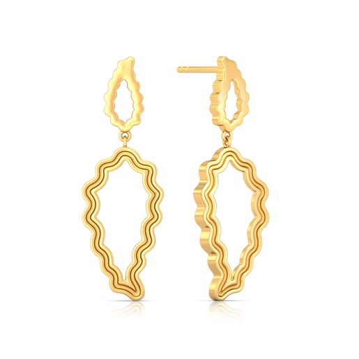 Electric Paisley Gold Earrings