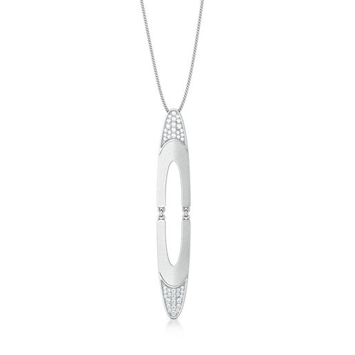 Elliptical Loop Diamond Pendants
