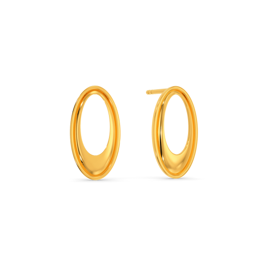 Voluminous Vogue Gold Earrings