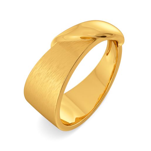 Elevated Edge Gold Rings