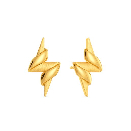 Power of Drama Gold Earrings