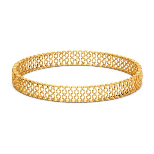 Knit Layers Gold Bangles