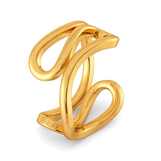 Knit Bit Gold Rings