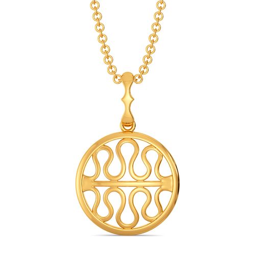 Ribbed Knits Gold Pendants