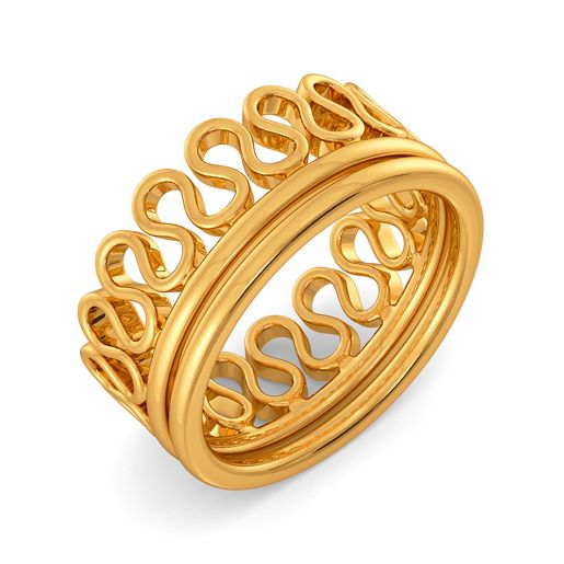 Knit Me Knot Gold Rings