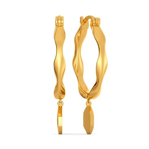 Rose Repurposed Gold Earrings