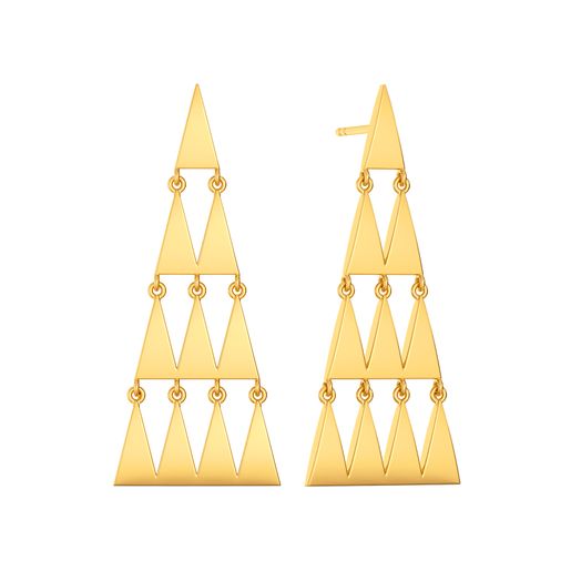 Back To Work Gold Earrings