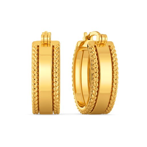Woven Comfort Gold Earrings