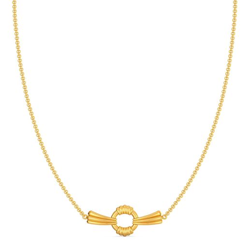 Swirl Curl Gold Necklaces