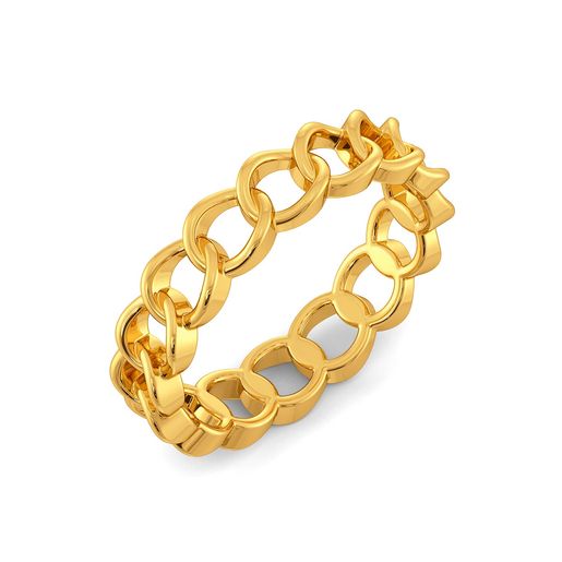 Chain Domain Gold Rings