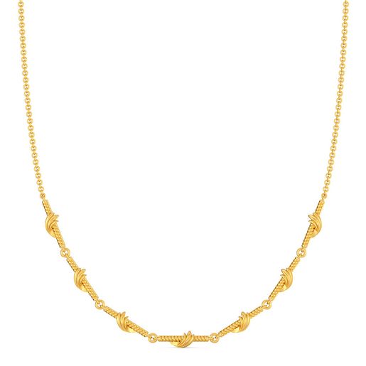Greek Guilloche Gold Necklaces