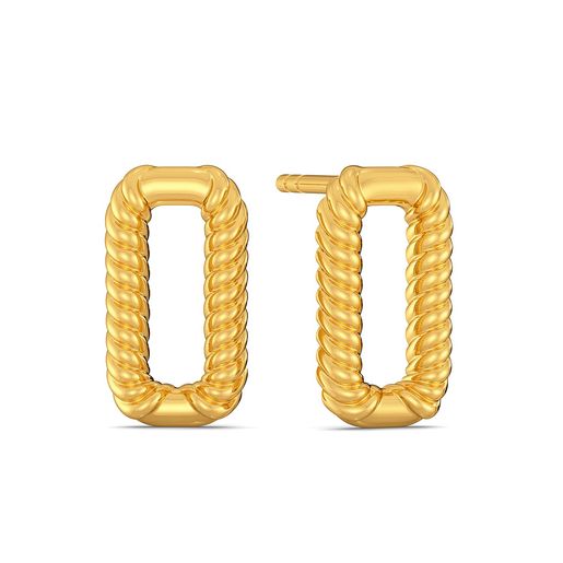 Rosette Fields Gold Earrings