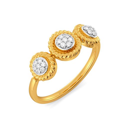 Tri Circle Diamond Rings