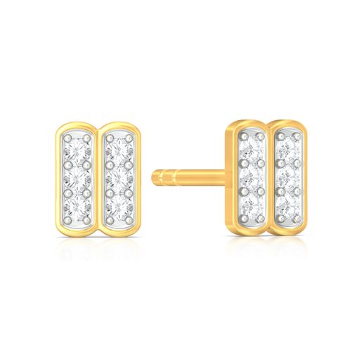 Spots and Stripes Diamond Earrings