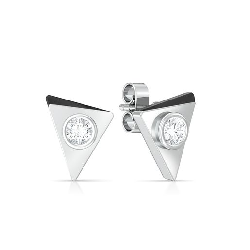 Beveled black Diamond Earrings