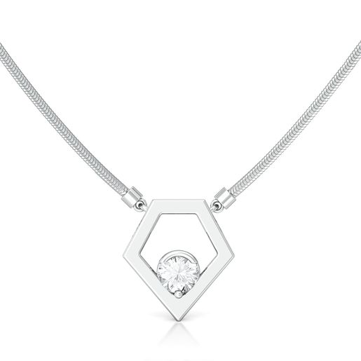 Pointy Penta Diamond Necklaces