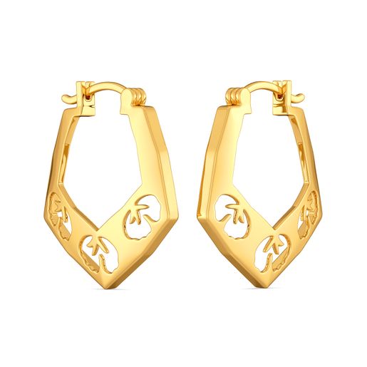 Scarf Summer Gold Earrings