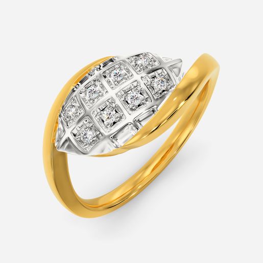 18KT Mary Quant Poise Diamond Finger Ring | Melorra