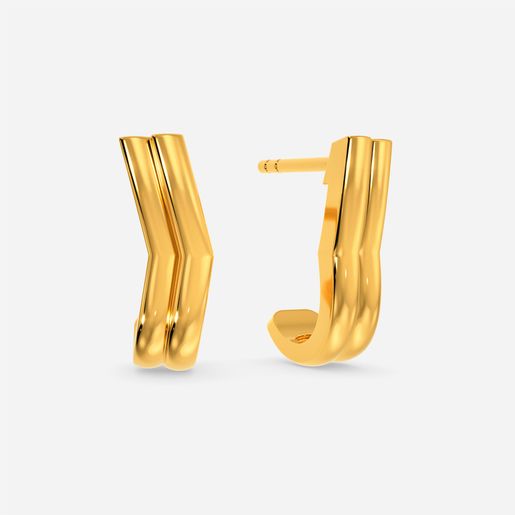 Green Conscious Gold Earrings