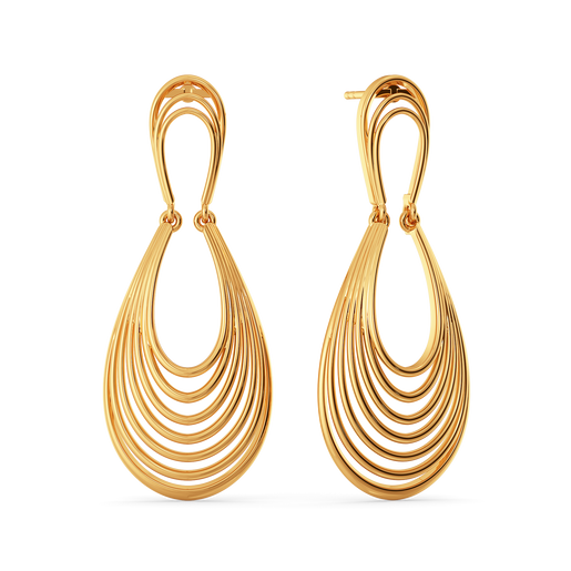 Drape a Shimmer Gold Earrings