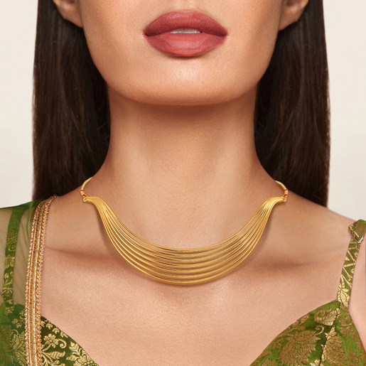 Drape a Shimmer Gold Necklaces