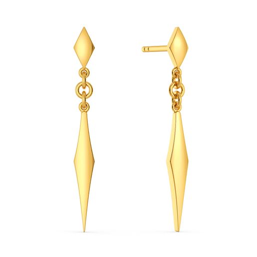 Flare Up Gold Earrings