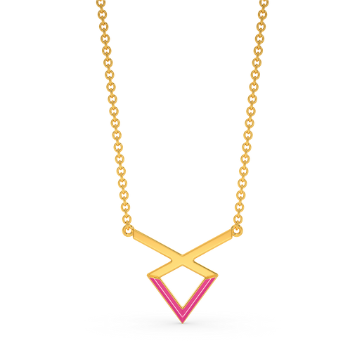 Blush Twist Gold Necklaces