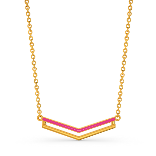 Fuchsia Fun Gold Necklaces