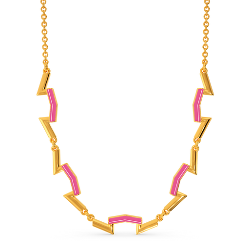 Pink Domination Gold Necklaces