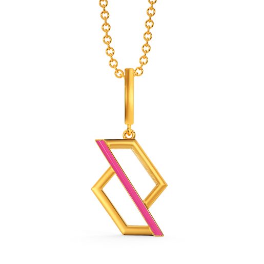 Pink Domination Gold Pendants