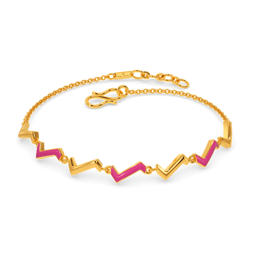 Pink Romance Gold Bracelets