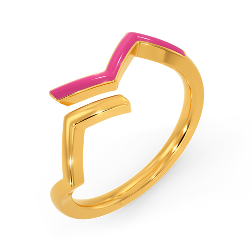 Pink Romance Gold Rings