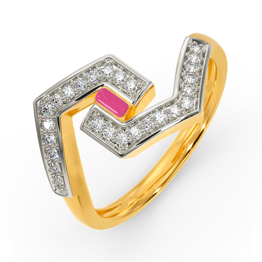 Pink Raptors Diamond Rings