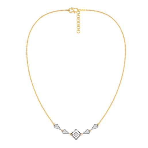 Strap Staple Diamond Necklaces