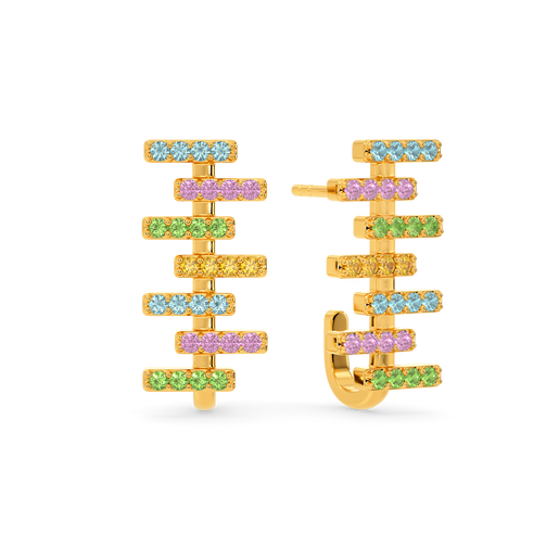 Captured Hues Gemstone Earrings