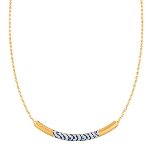 Dyed in Blue Gold Necklaces