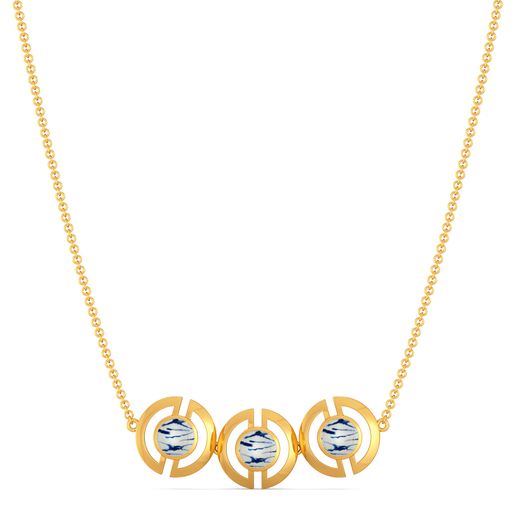 Circle of Tie & Dye Gold Necklaces