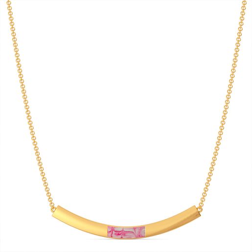 Boho Pink Gold Necklaces