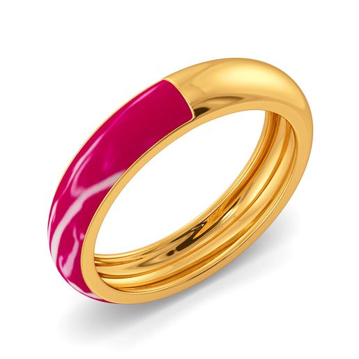 Dyed in Pink Gold Rings