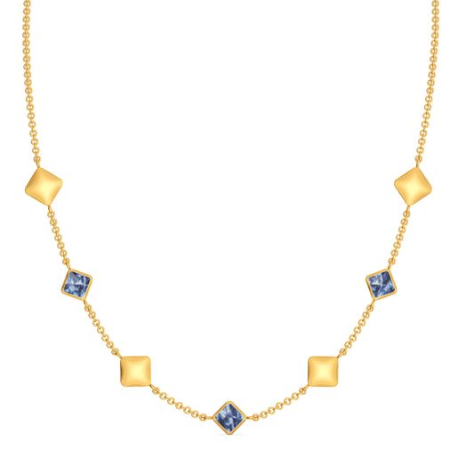 Blended in Blue Gold Necklaces