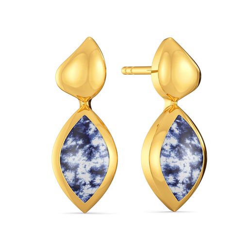 Happy Hued Gold Earrings