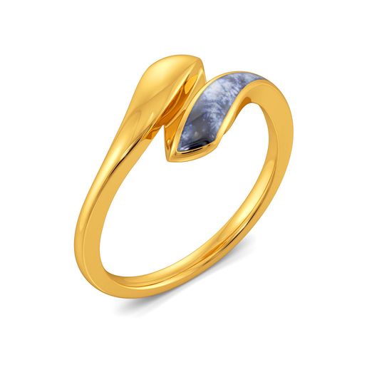 Dip Dyed Gold Rings