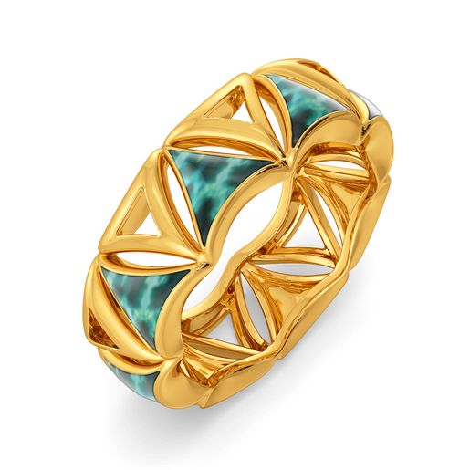 Splash N Tied Gold Rings