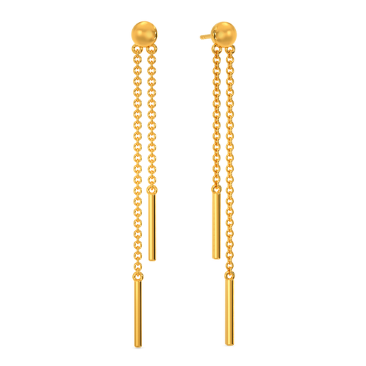String Rush Gold Earrings